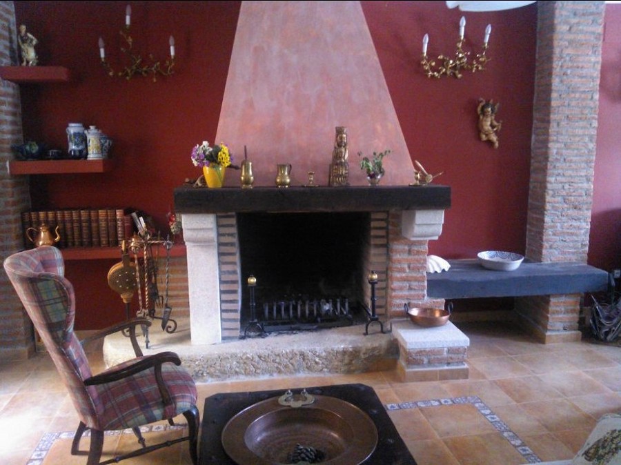 chimenea decorada