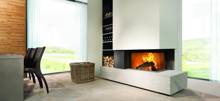Chimenea en el comedor