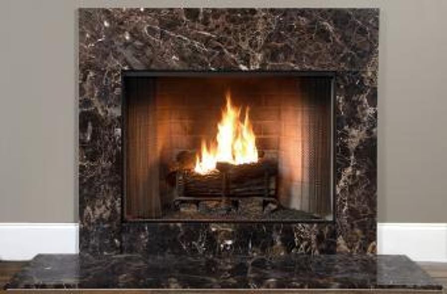 CHIMENEA EN MÁRMOL EMPERADOR.