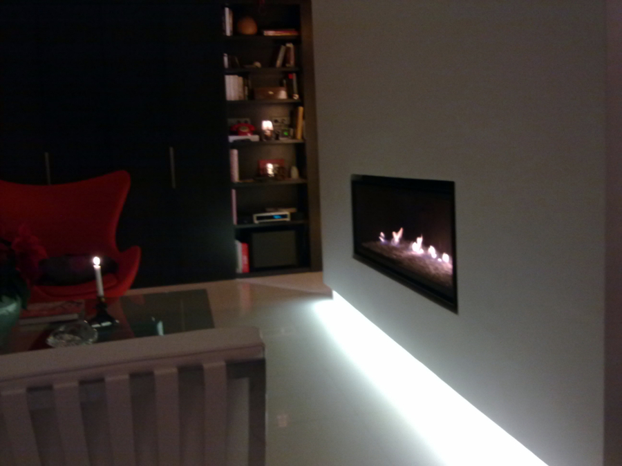 Chimenea panorámica a gas