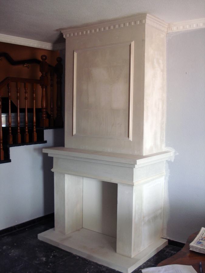 Chimenea puerta cerrada