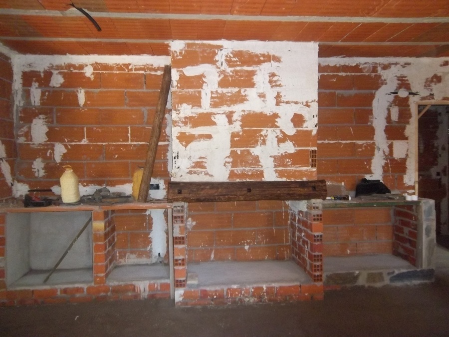 chimenea y mueble salon