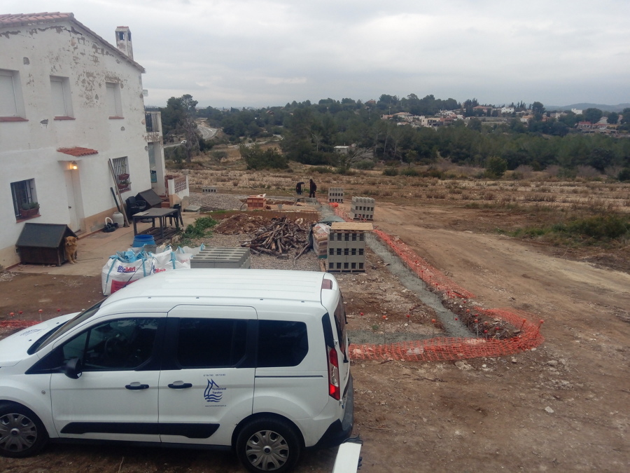 Cimentación corrida con esperas..