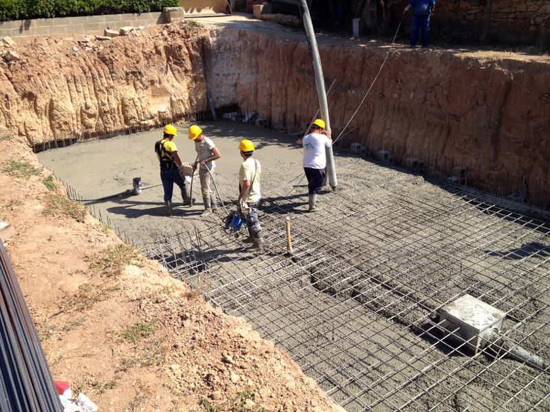 cimentación losa casa barbera de la conca