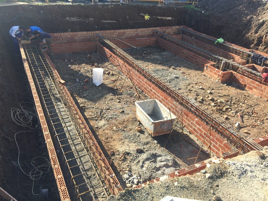 Cimentación vivienda invitados 