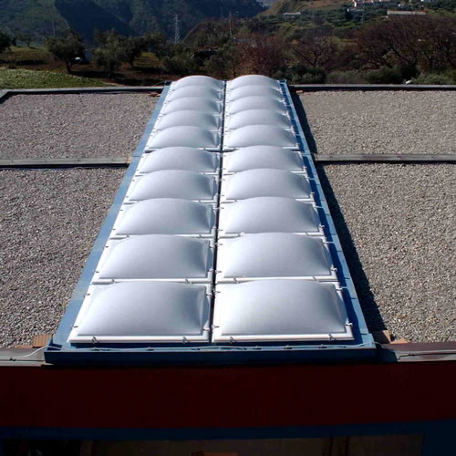 Claraboyas parabólicas adosadas