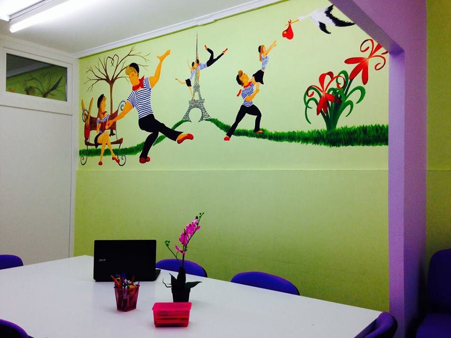 clase paris con separación de pladur