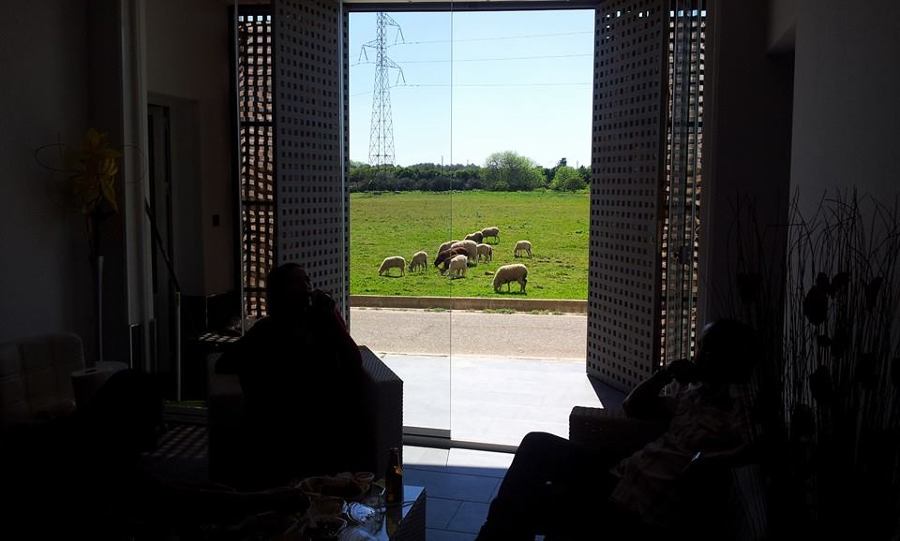 Cochera vistas al campo
