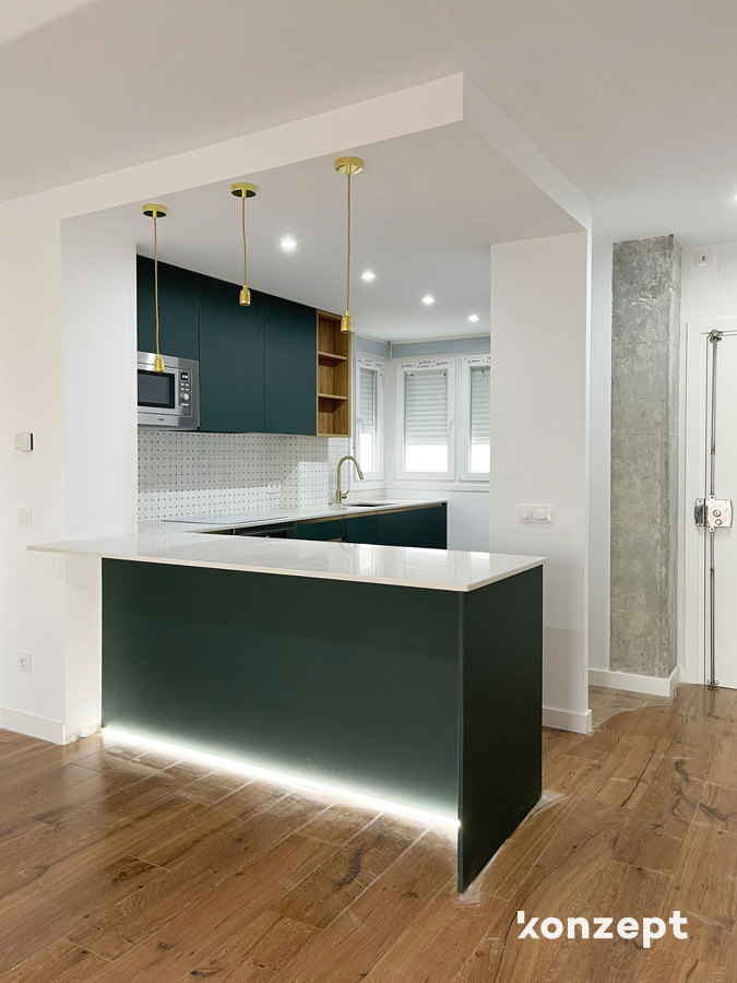 cocina abierta al salón