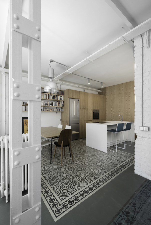 cocina abierta con barra