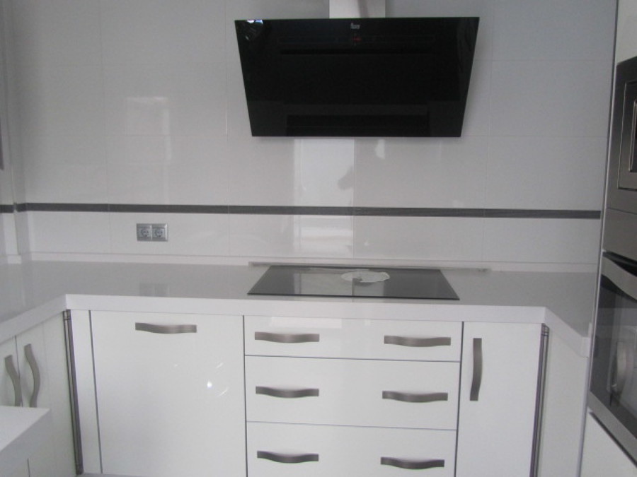 Cocina alto brillo blanco