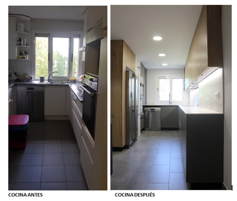 Cocina antes y después