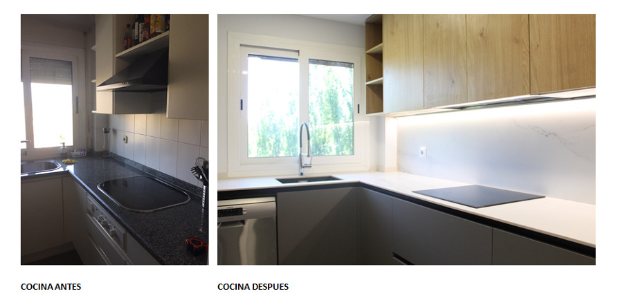 Cocina antes y después