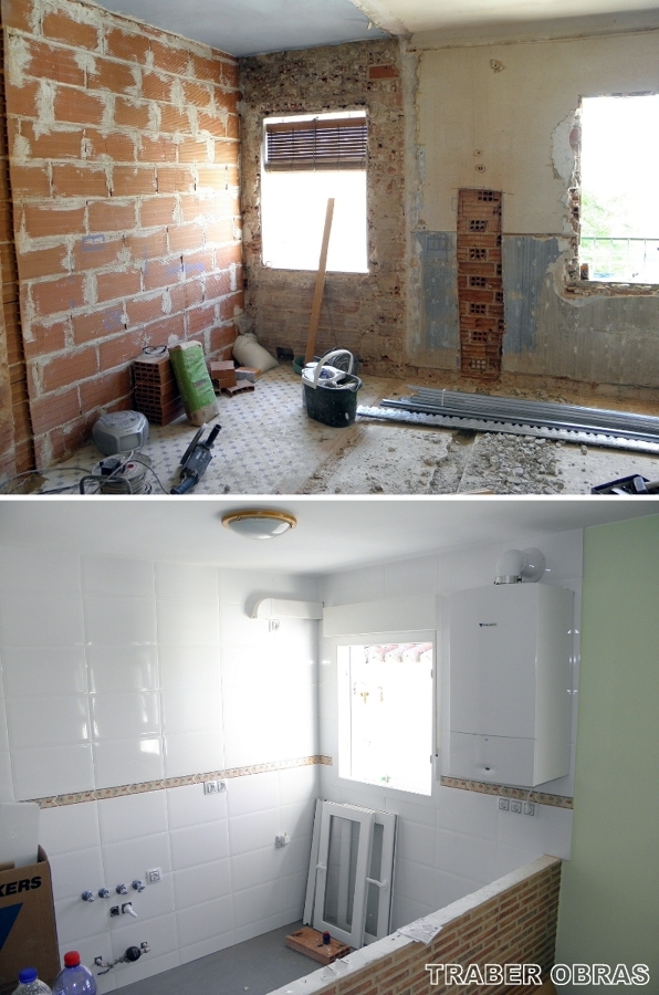 Cocina antes y después.