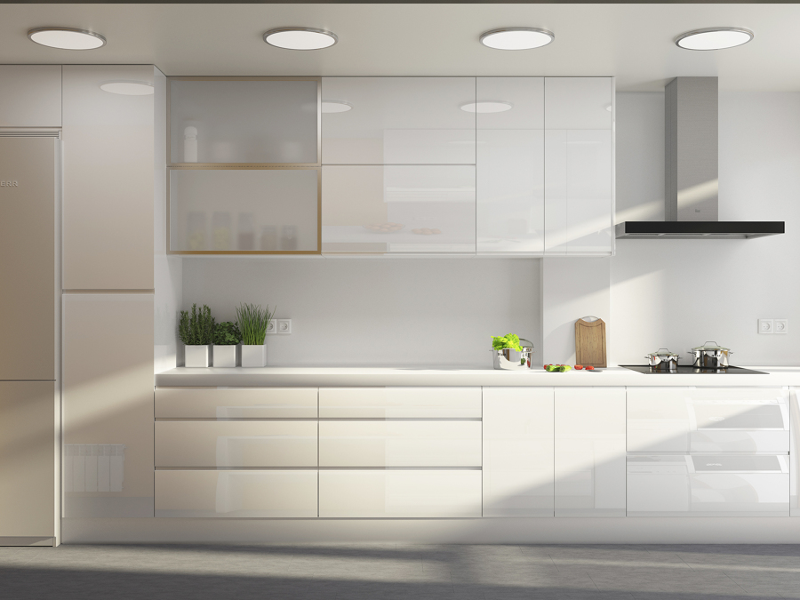 Cocina Blanca con Vitrina