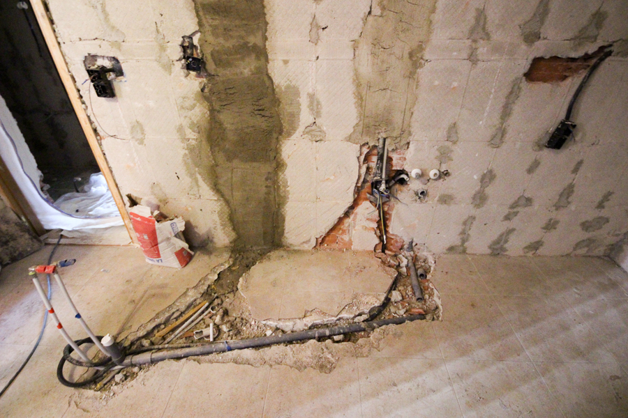 Cocina - cambio instalación fontanería