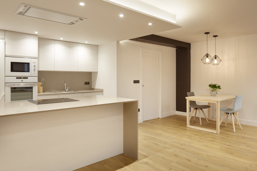 Cocina comedor, espacio diafano.