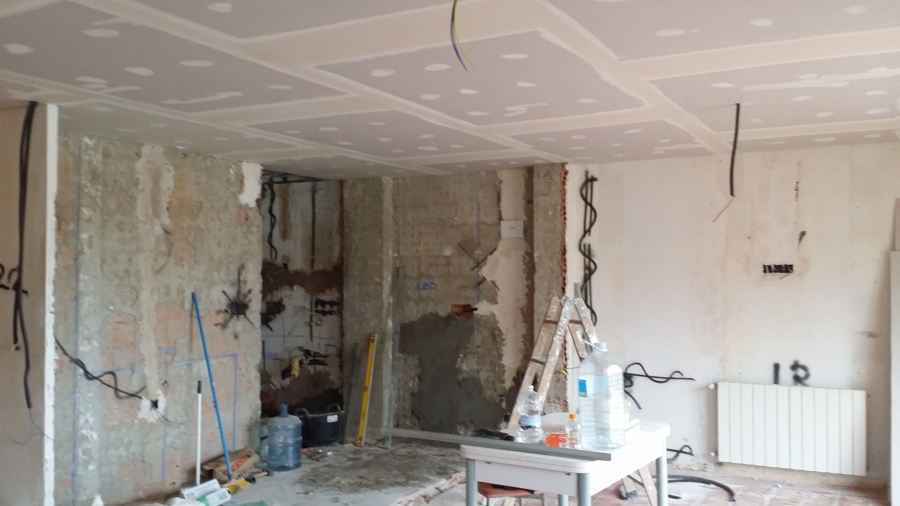 COCINA COMEDOR, techo pladur