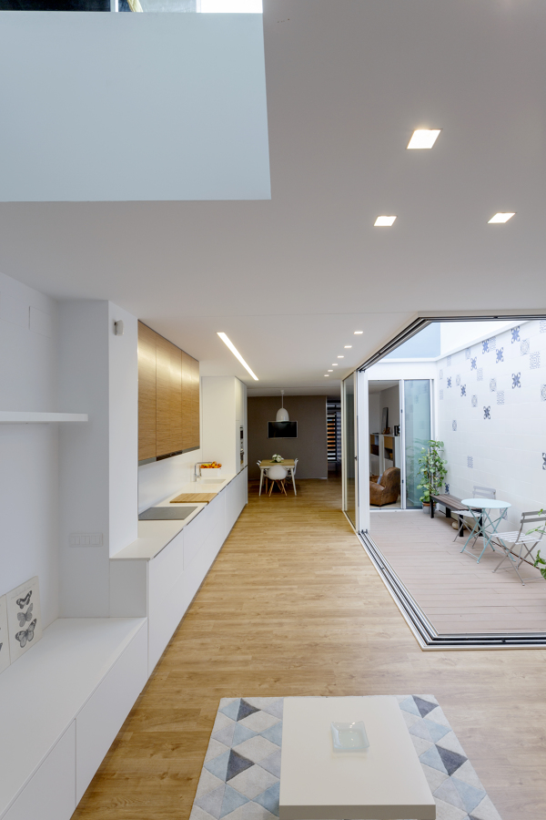 Cocina, Comedor y Patio abierto