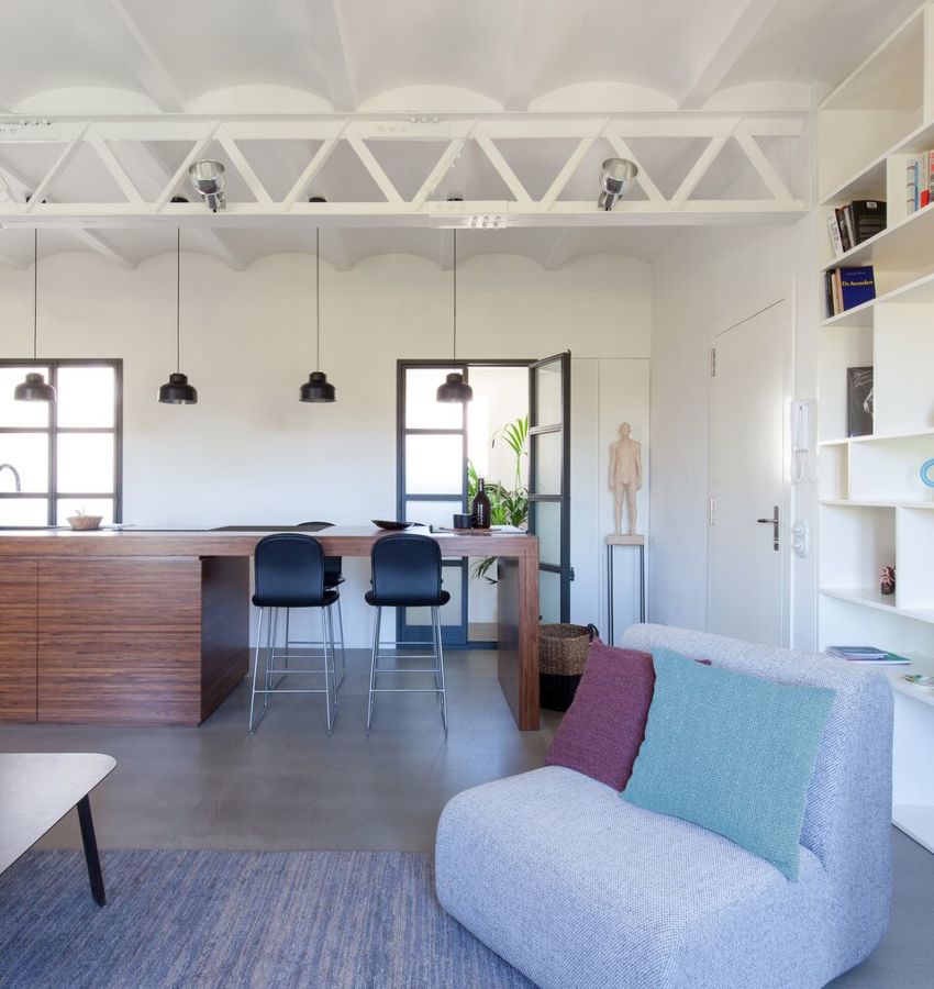 cocina con barra americana