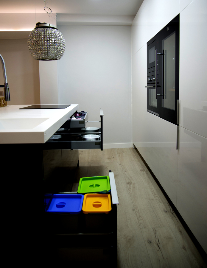 Cocina con electrodomésticos integrados