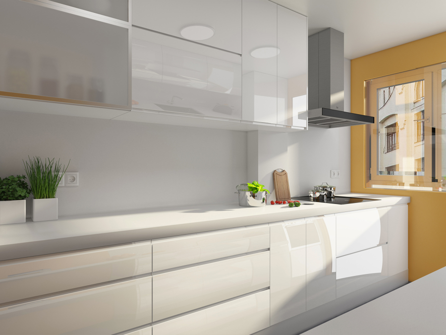 Cocina con Gavetas y Campana vista