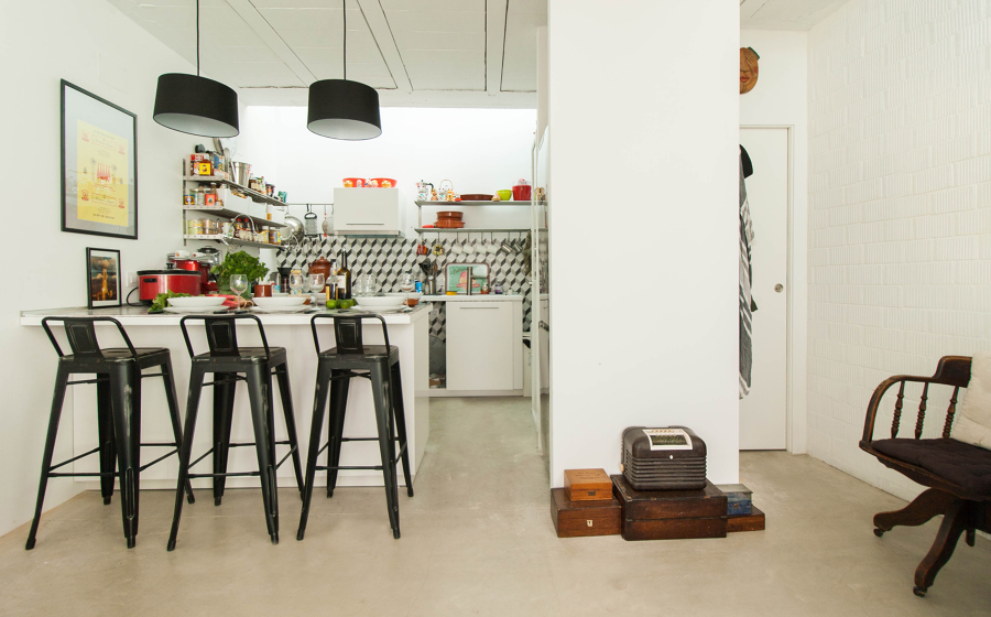 Cocina con lucernario