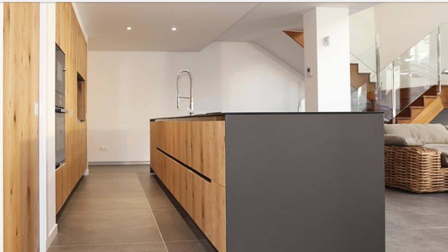 cocina en madera natural