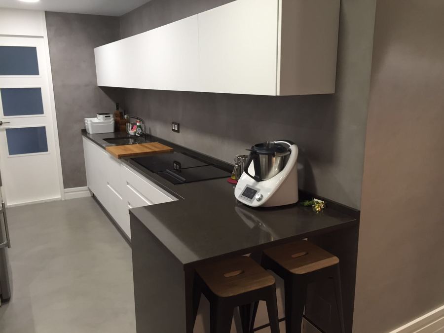 Cocina en microcemento
