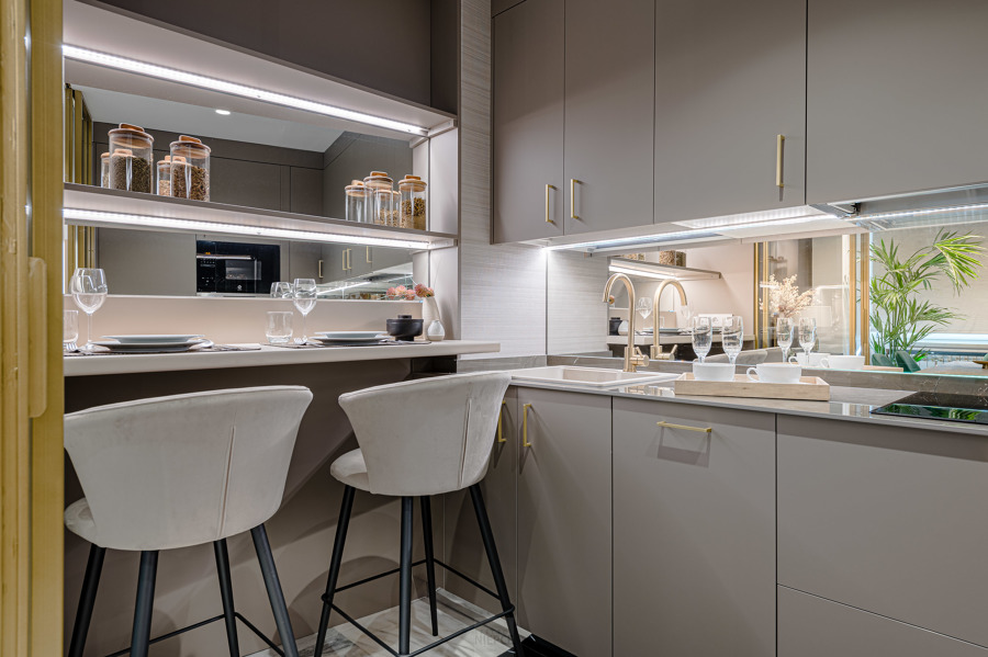 Cocina en tonos grises