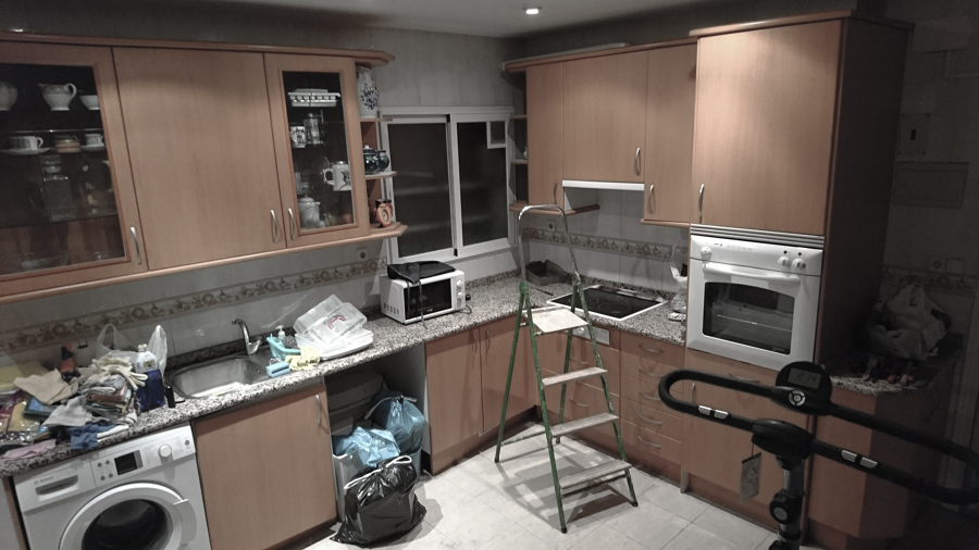 Cocina, estado inicial.