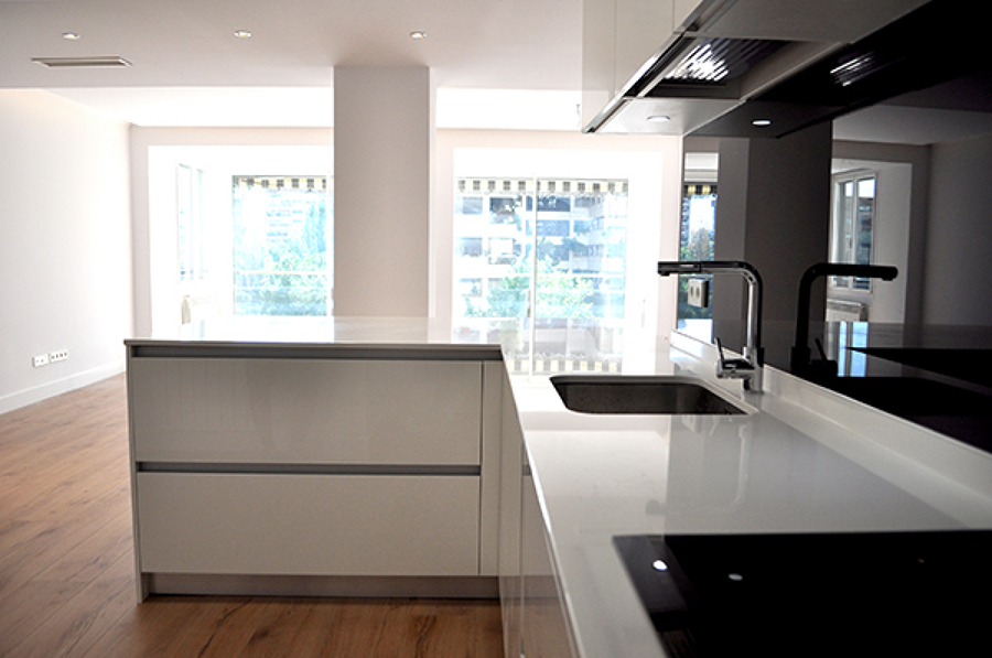 Cocina integrada en salón