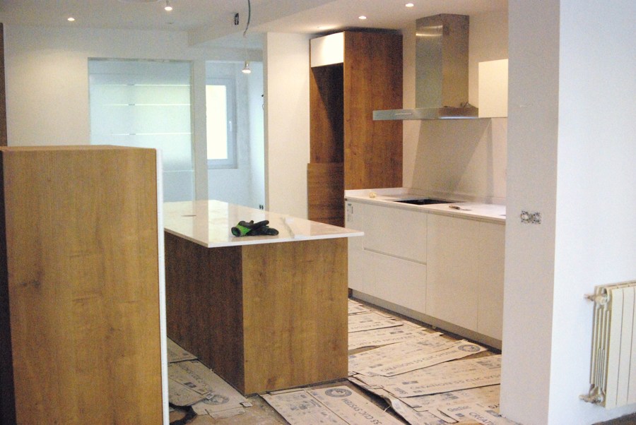 cocina. montaje encimeras