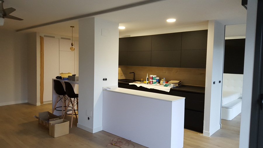 Cocina -salon luz indirecta