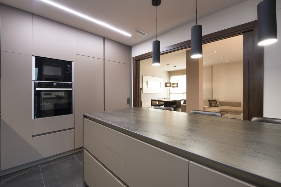 cocina semi abierta al salón