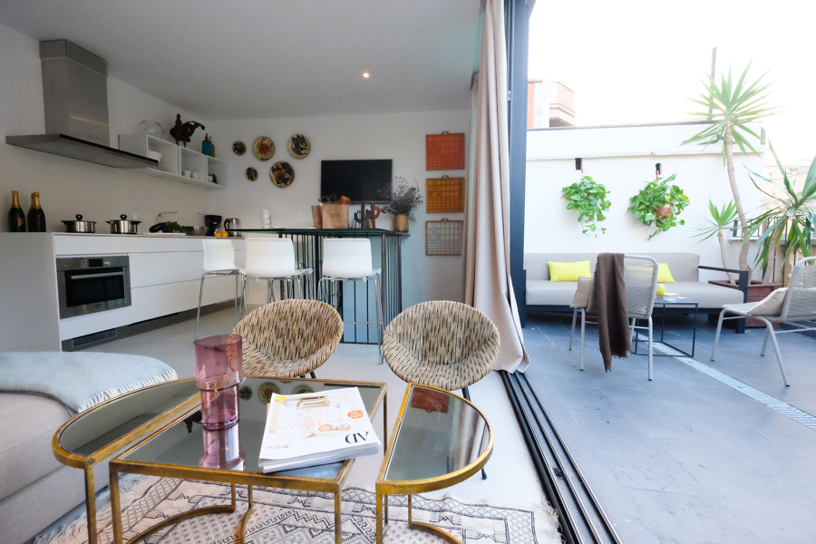 Cocina - terraza - salón