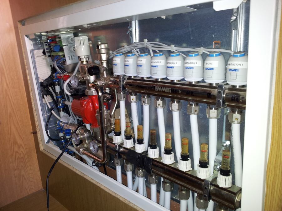 Colector termostatico para suelo radiante