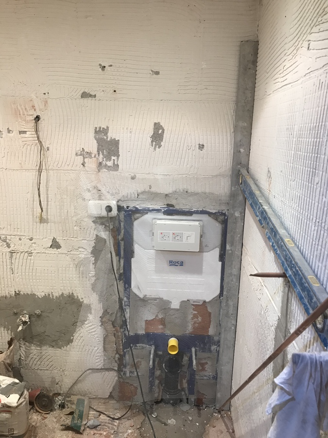 COLOCACIÓN BASTIDOR EMPOTRADO PARA INODORO