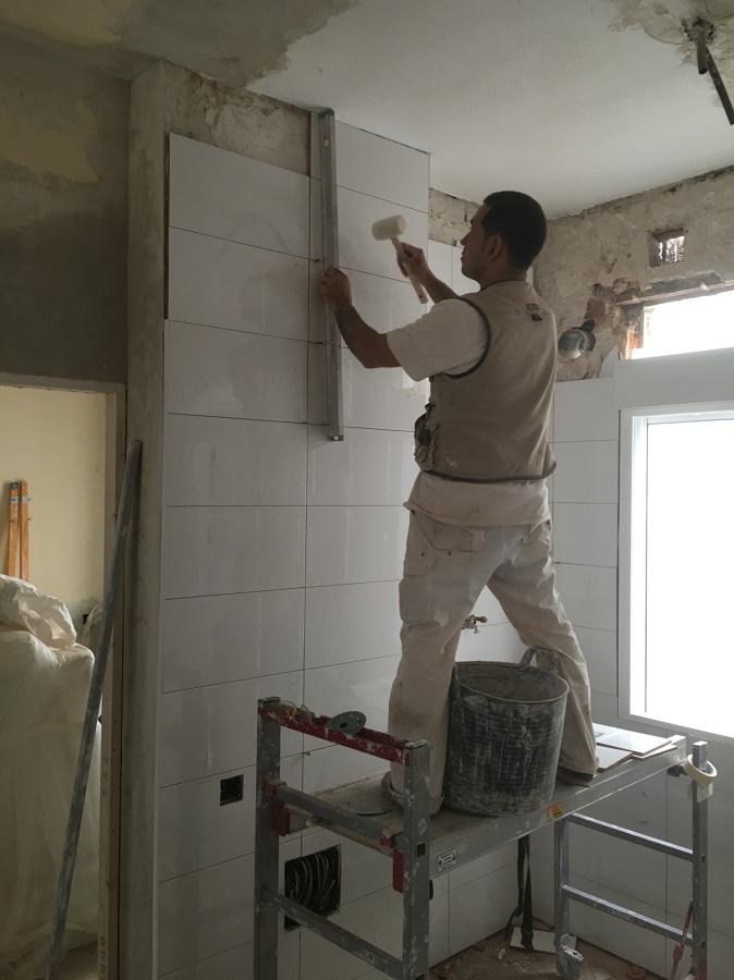 Colocación de azulejos 