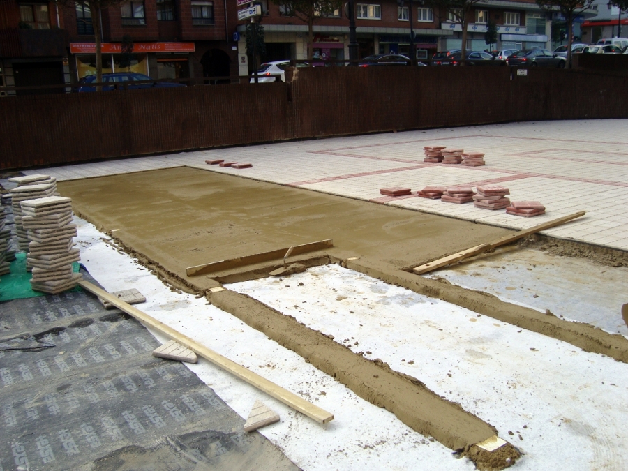 Colocación de baldosa hidráulica