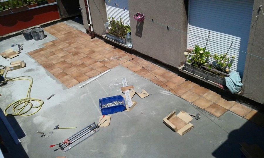 Colocación de baldosas