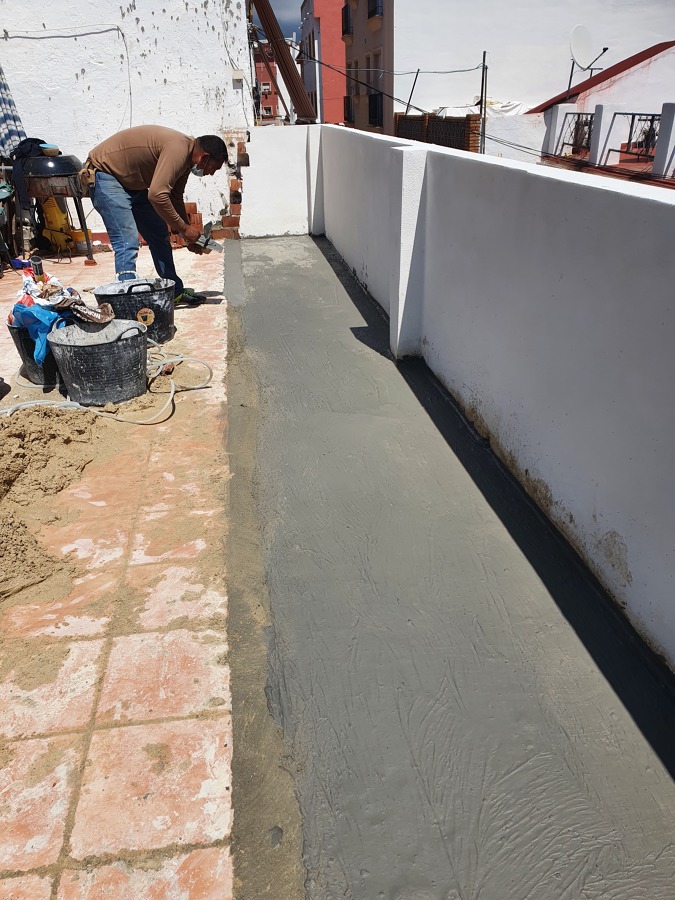 colocación de hormigon
