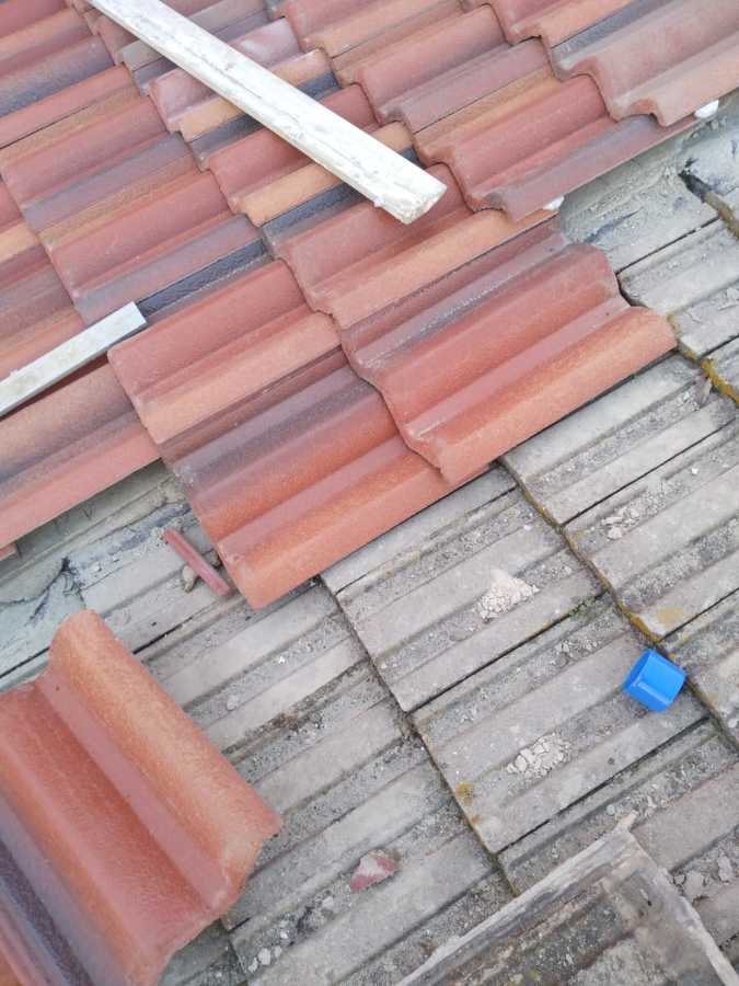 Colocación de las nuevas tejas