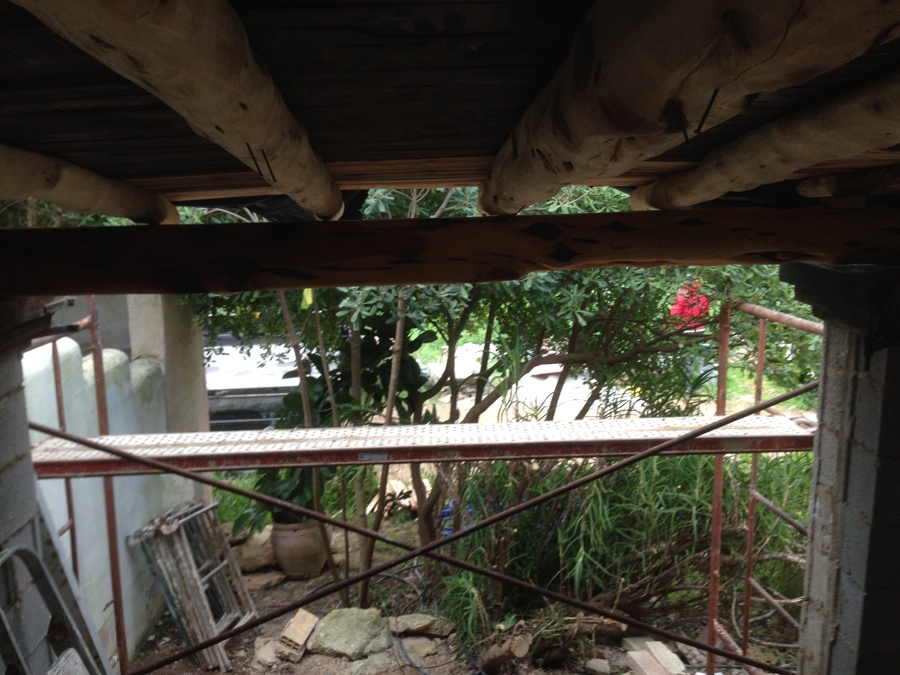 Colocación de nueva jacena de Sabina