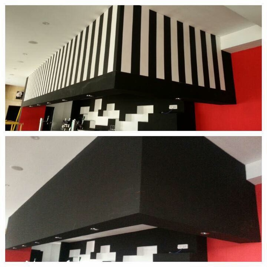 Colocación de papel de rayas