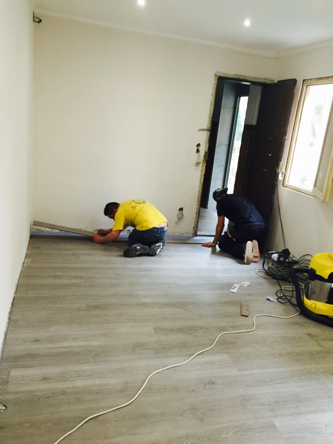 Colocación de parquet comedor