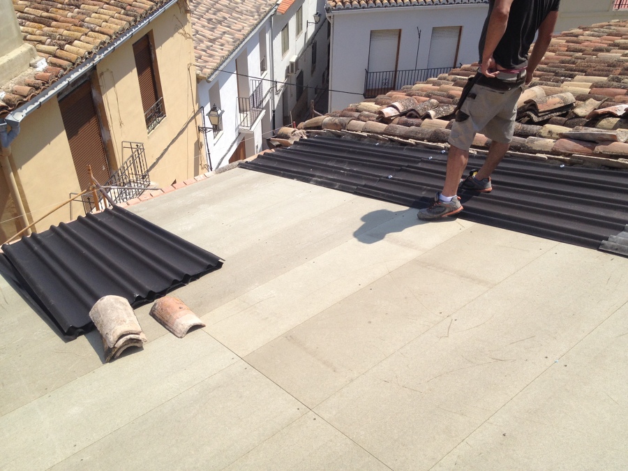 colocación de placa onduline