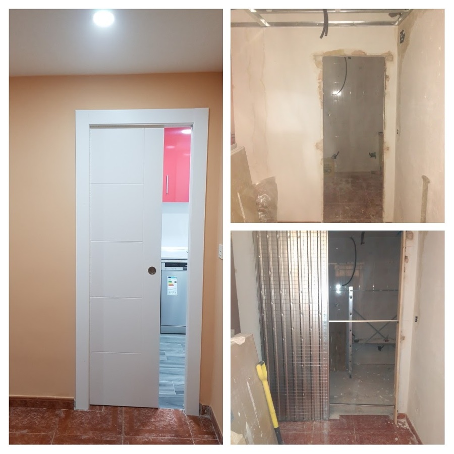 Colocacion de puerta corredera