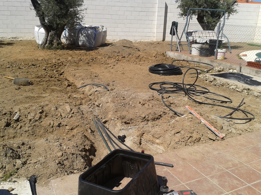 colocación de riego automatico