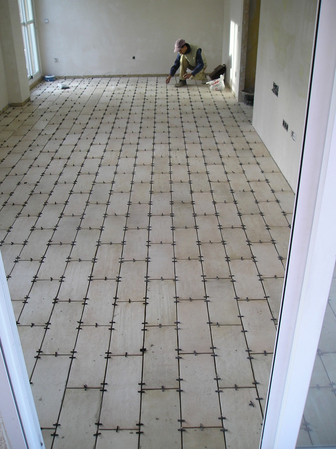 colocacion de solado rustico.